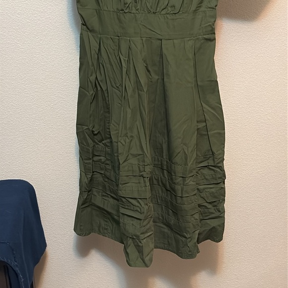 EShakti women’s dress, Sz 10, 100% Cotton Army Green, pockets, smocked waist. 💚 - Picture 3 of 9